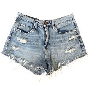 Blank NYC Distressed Blue Jean Size 28 Daisy Dukes Short Shorts